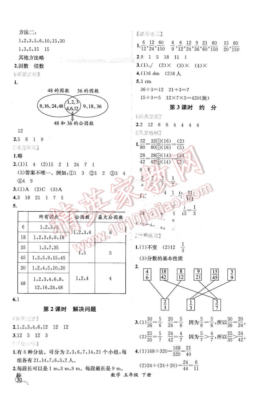 2016年同步導(dǎo)學(xué)案課時練五年級數(shù)學(xué)下冊人教版 第8頁