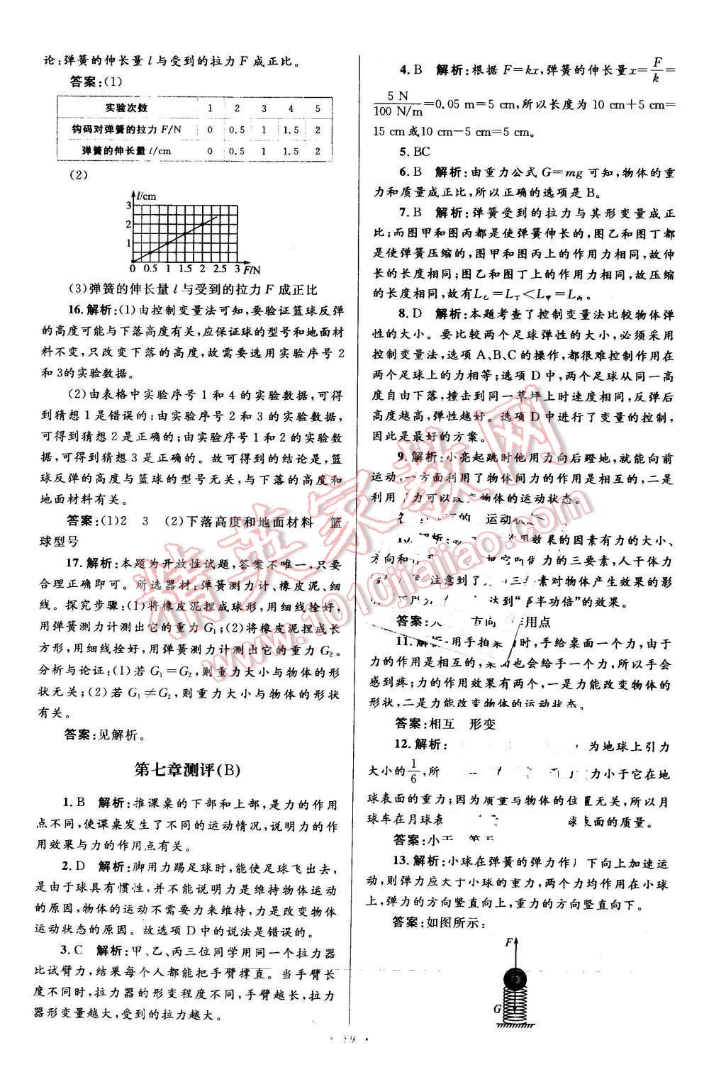 2016年初中同步測(cè)控優(yōu)化設(shè)計(jì)八年級(jí)物理下冊(cè)人教版 第35頁