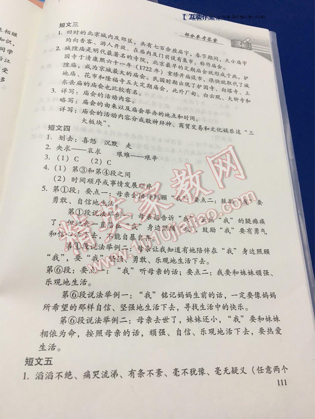 2016年學(xué)習(xí)探究診斷小學(xué)語(yǔ)文六年級(jí)下冊(cè)人教版 第31頁(yè)