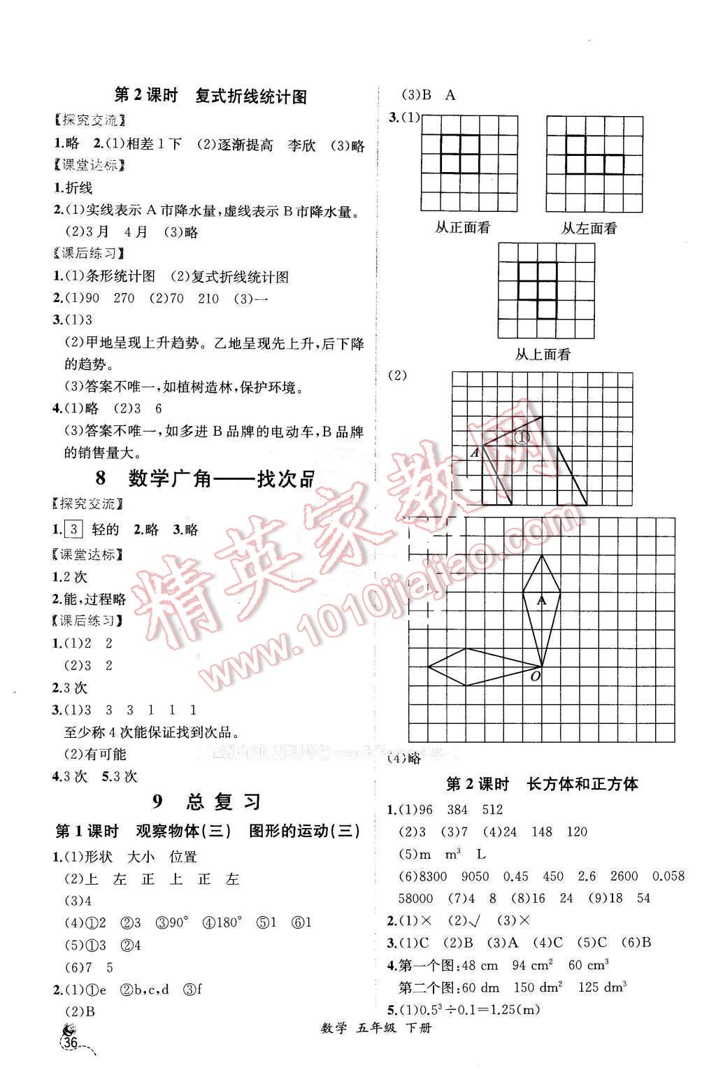 2016年同步導(dǎo)學(xué)案課時(shí)練五年級數(shù)學(xué)下冊人教版 第14頁