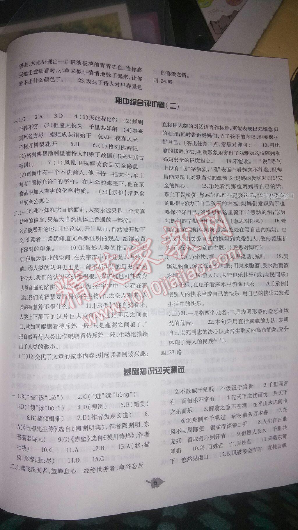 2014年基礎(chǔ)訓(xùn)練八年級(jí)語(yǔ)文下冊(cè)人教版 第138頁(yè)