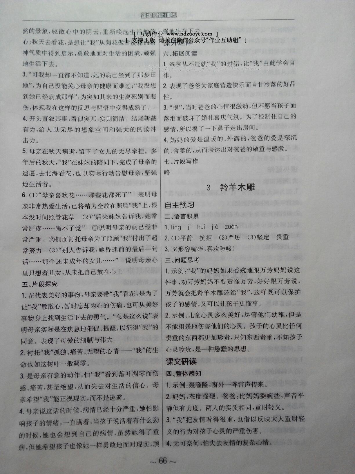 2015年新編基礎(chǔ)訓(xùn)練七年級(jí)語(yǔ)文上冊(cè)人教版 第39頁(yè)