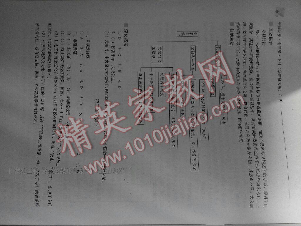 2016年新课程问题解决导学方案七年级中国历史下册华东师大版 第36页