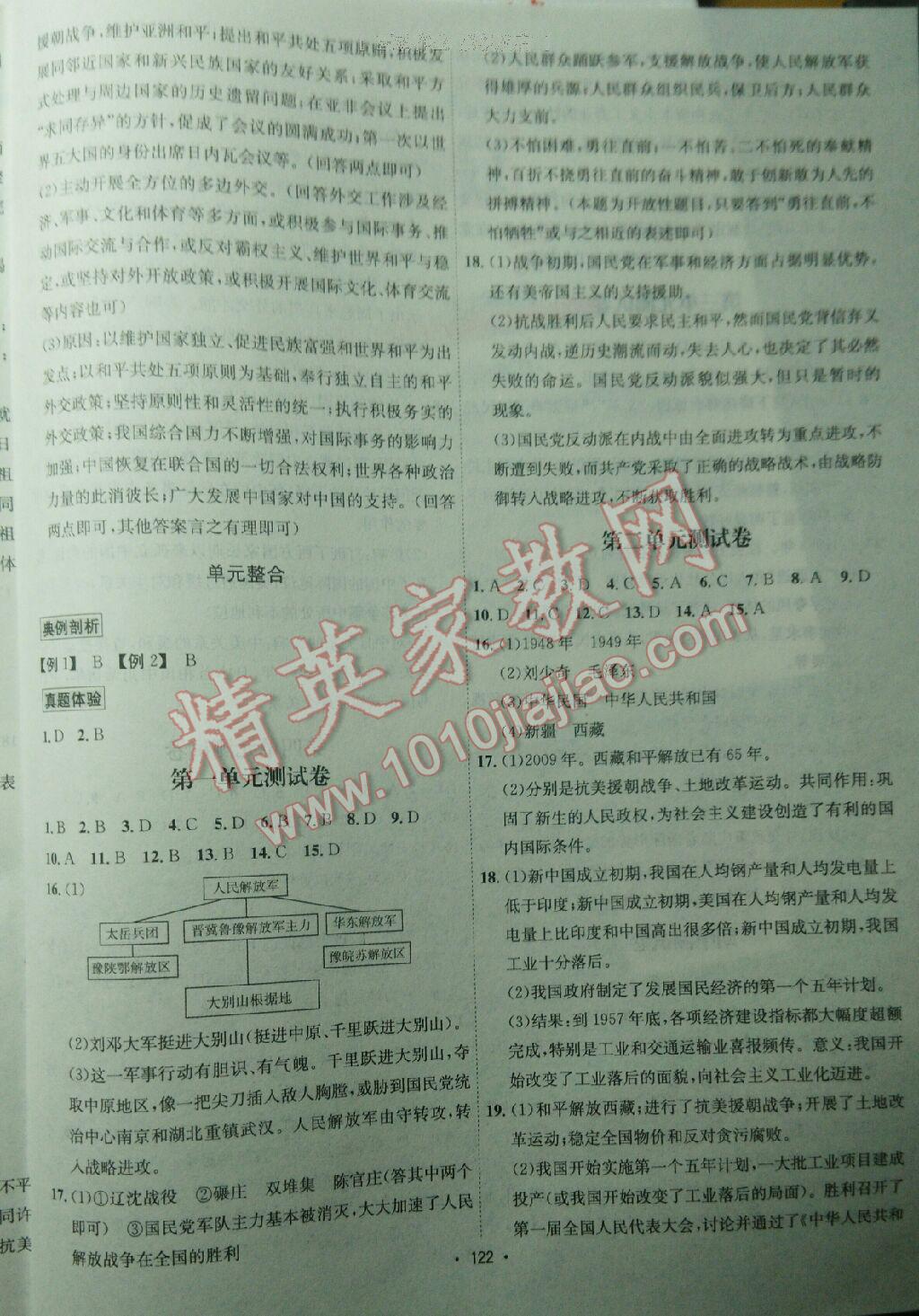 2016年優(yōu)學(xué)名師名題八年級(jí)歷史下冊(cè)人教版 第22頁