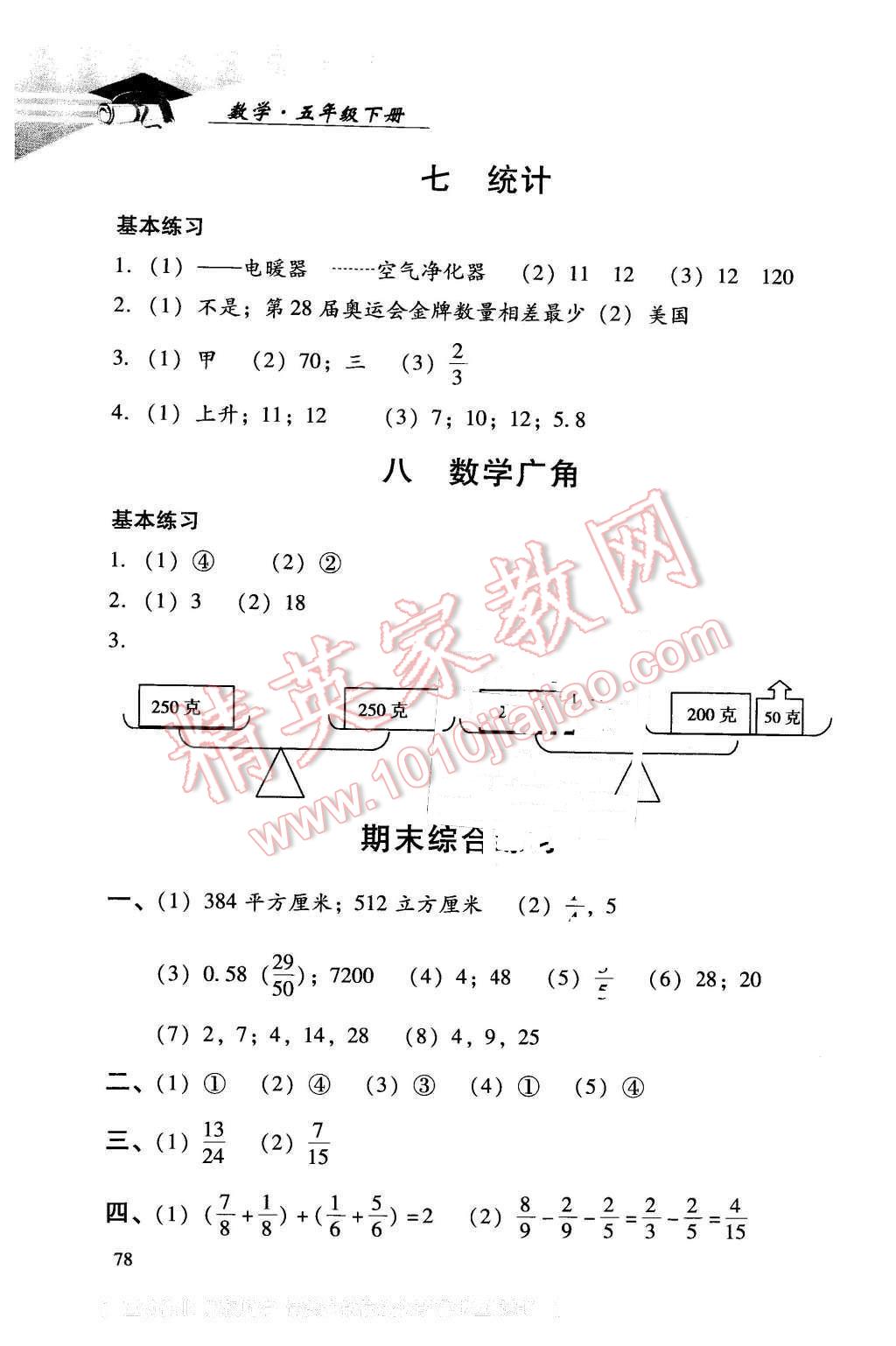 2016年學(xué)習(xí)探究診斷小學(xué)數(shù)學(xué)五年級(jí)下冊(cè)人教版 第15頁(yè)