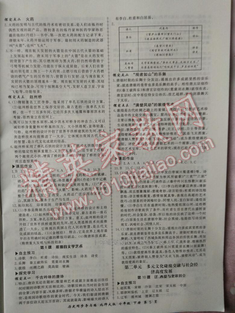 2015年新學(xué)案同步導(dǎo)與練七年級歷史下冊北師大版 第19頁