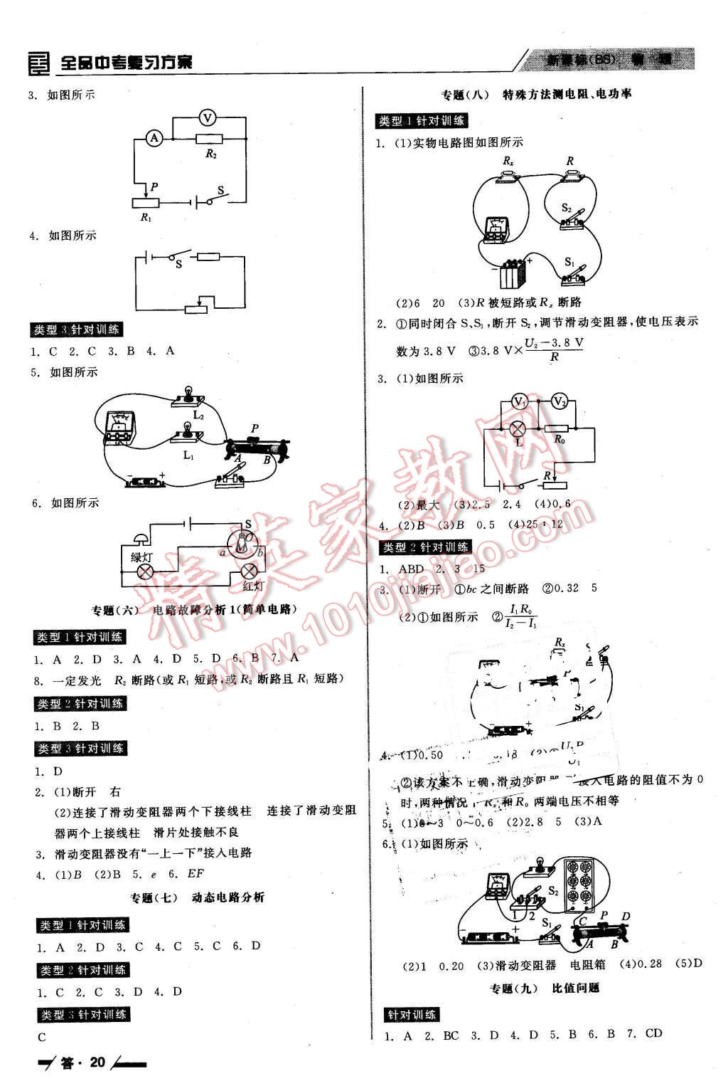 2016年全品中考復(fù)習(xí)方案聽(tīng)課手冊(cè)物理北師大版 第20頁(yè)