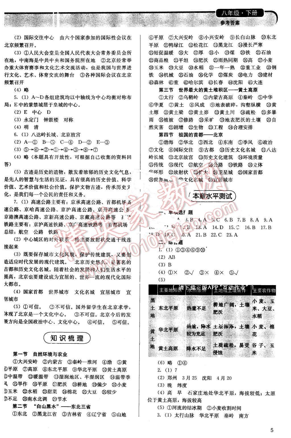 2016年人教金學(xué)典同步解析與測評八年級地理下冊人教版山西專用 第5頁