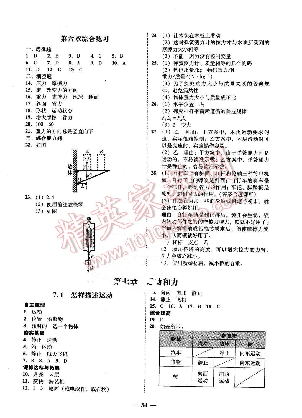 2016年南粵學(xué)典學(xué)考精練八年級物理下冊粵滬版 第6頁