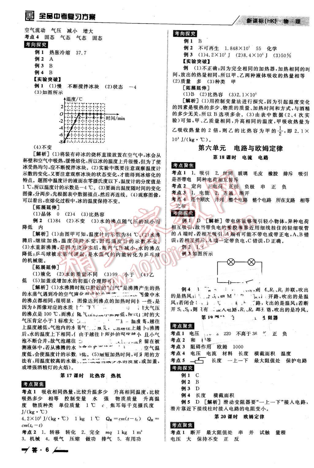 2016年全品中考復習方案聽課手冊物理滬科版 第6頁