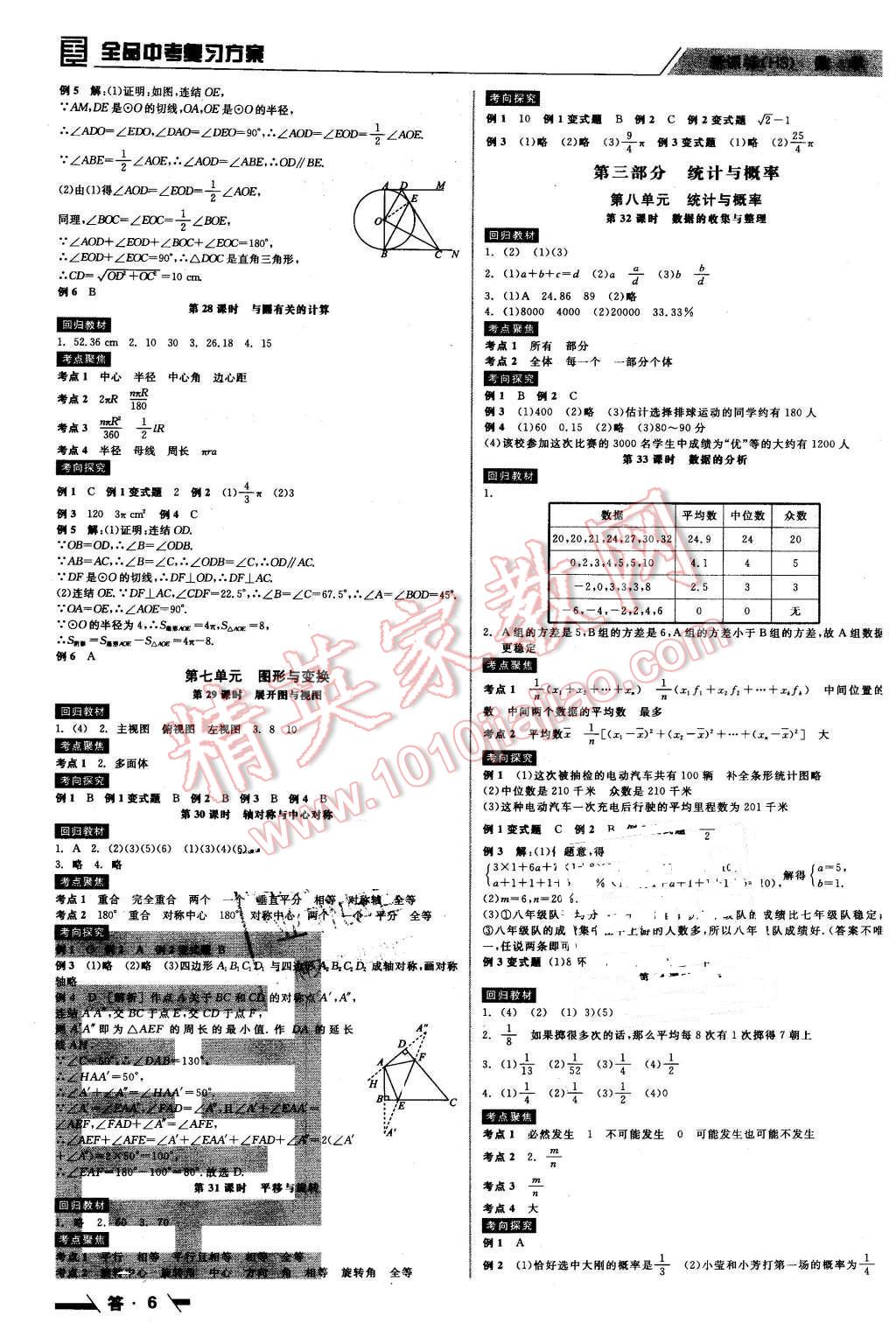 2016年全品中考復(fù)習(xí)方案聽課手冊(cè)數(shù)學(xué)華師大版 第6頁(yè)