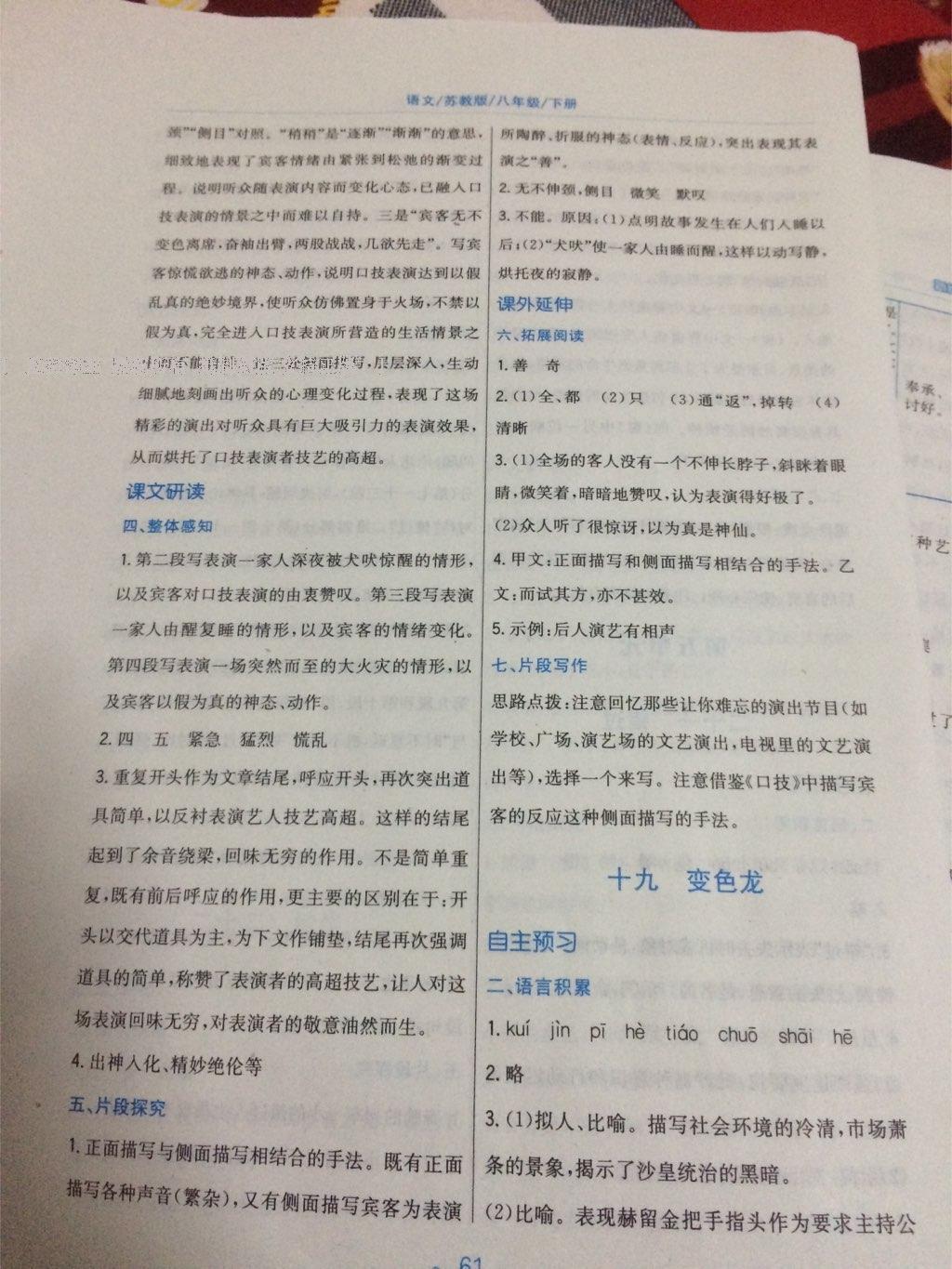 2015年新編基礎(chǔ)訓(xùn)練八年級語文下冊蘇教版 第31頁