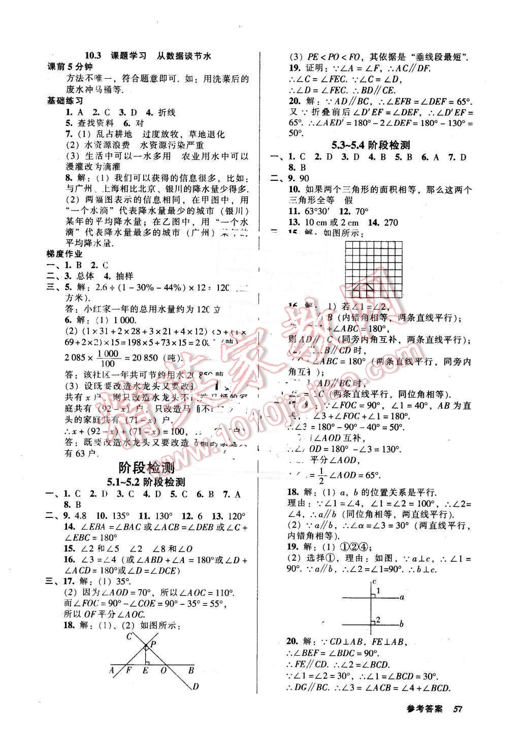 2016年52045模塊式全能訓(xùn)練七年級數(shù)學(xué)下冊人教版 第15頁