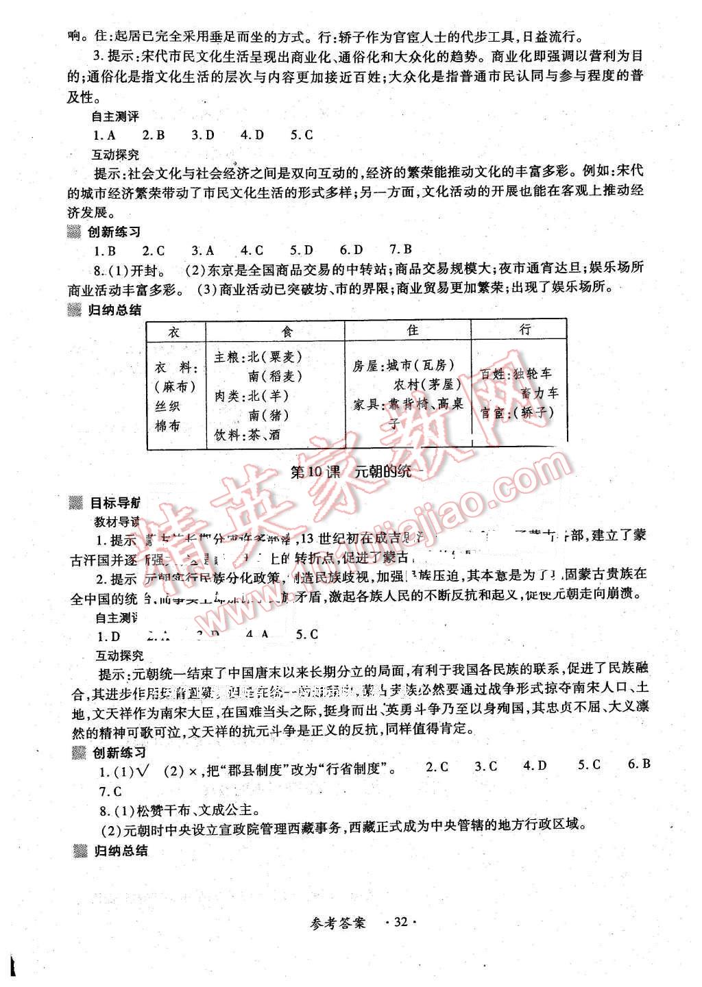 2016年一課一練創(chuàng)新練習(xí)七年級(jí)歷史下冊(cè)華師大版 第8頁(yè)