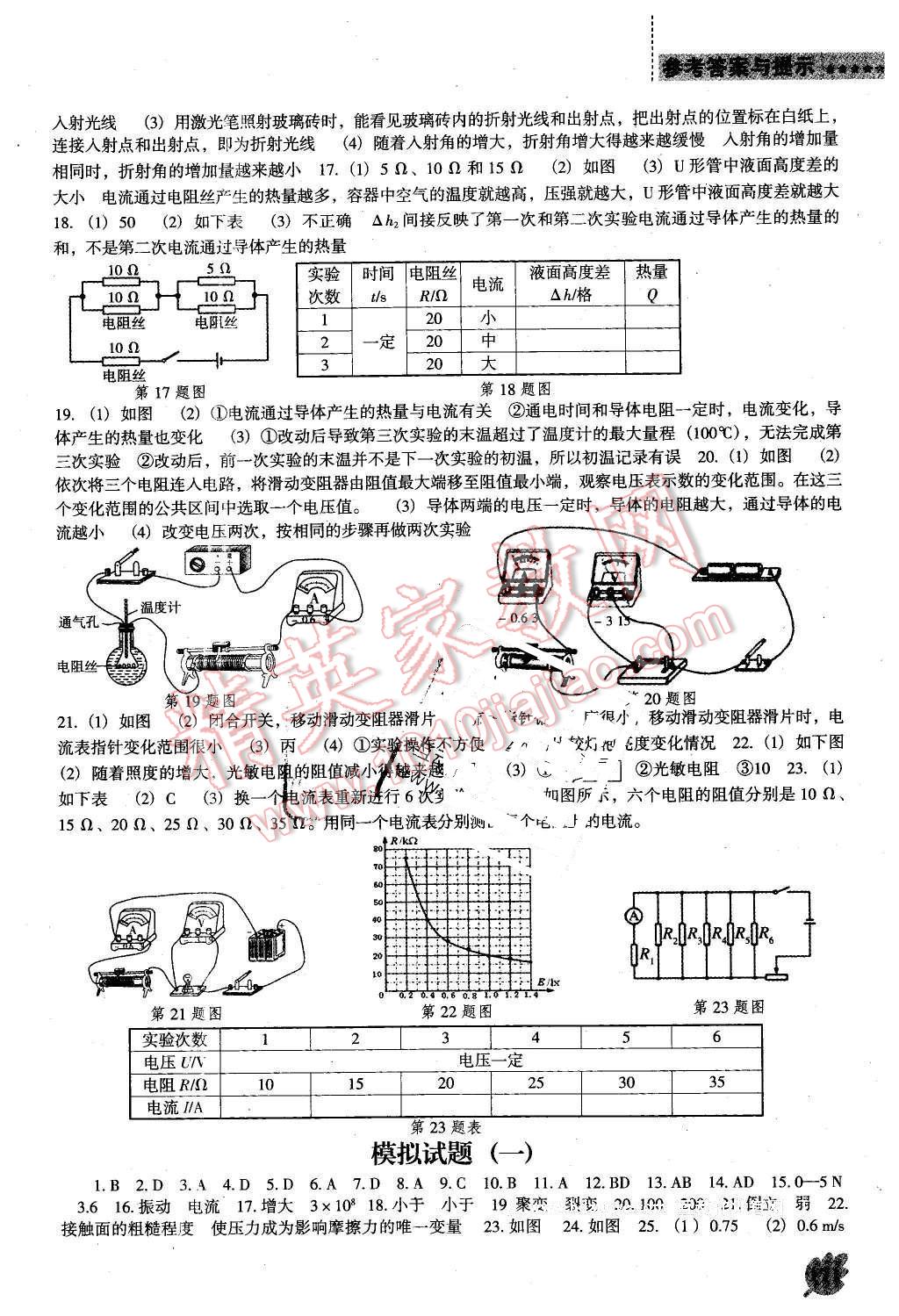 2016年新課程物理能力培養(yǎng)九年級(jí)下冊(cè)人教版D版 第11頁(yè)