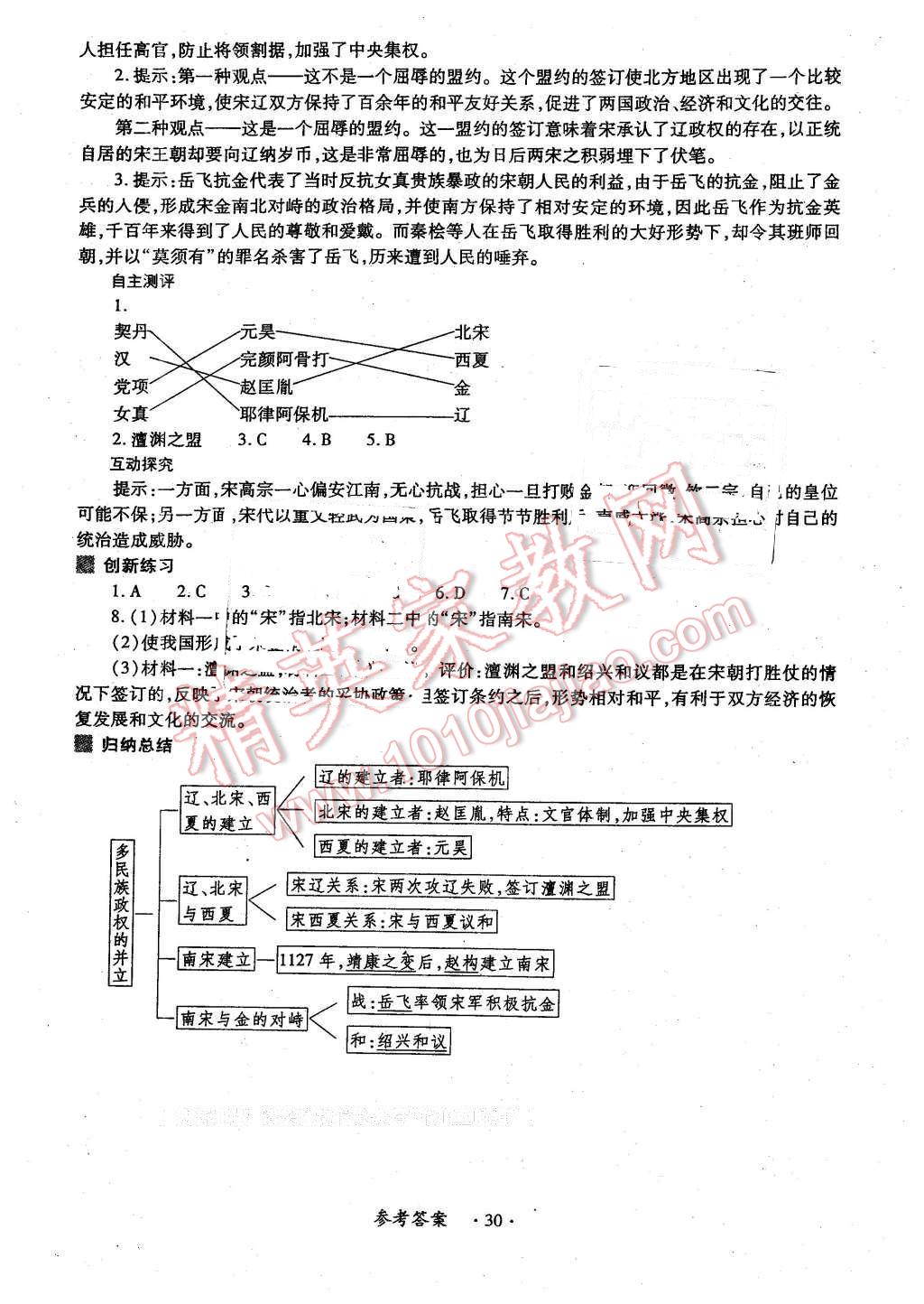 2016年一課一練創(chuàng)新練習(xí)七年級(jí)歷史下冊(cè)華師大版 第6頁(yè)