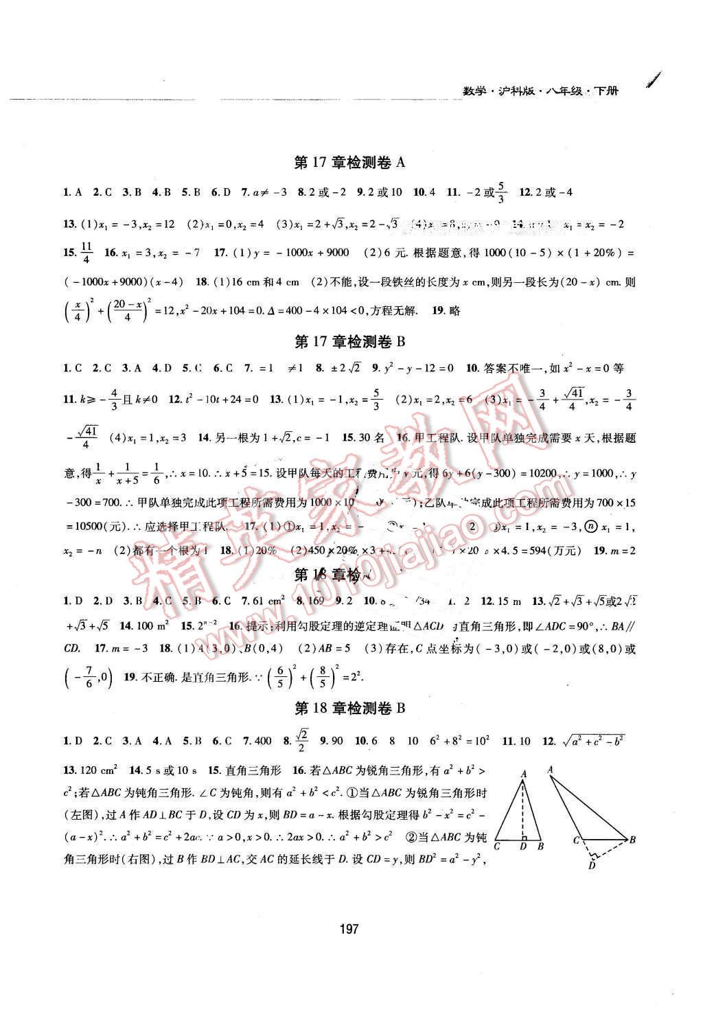 2016年新編基礎(chǔ)訓(xùn)練八年級數(shù)學(xué)下冊滬科版黃山書社 第19頁