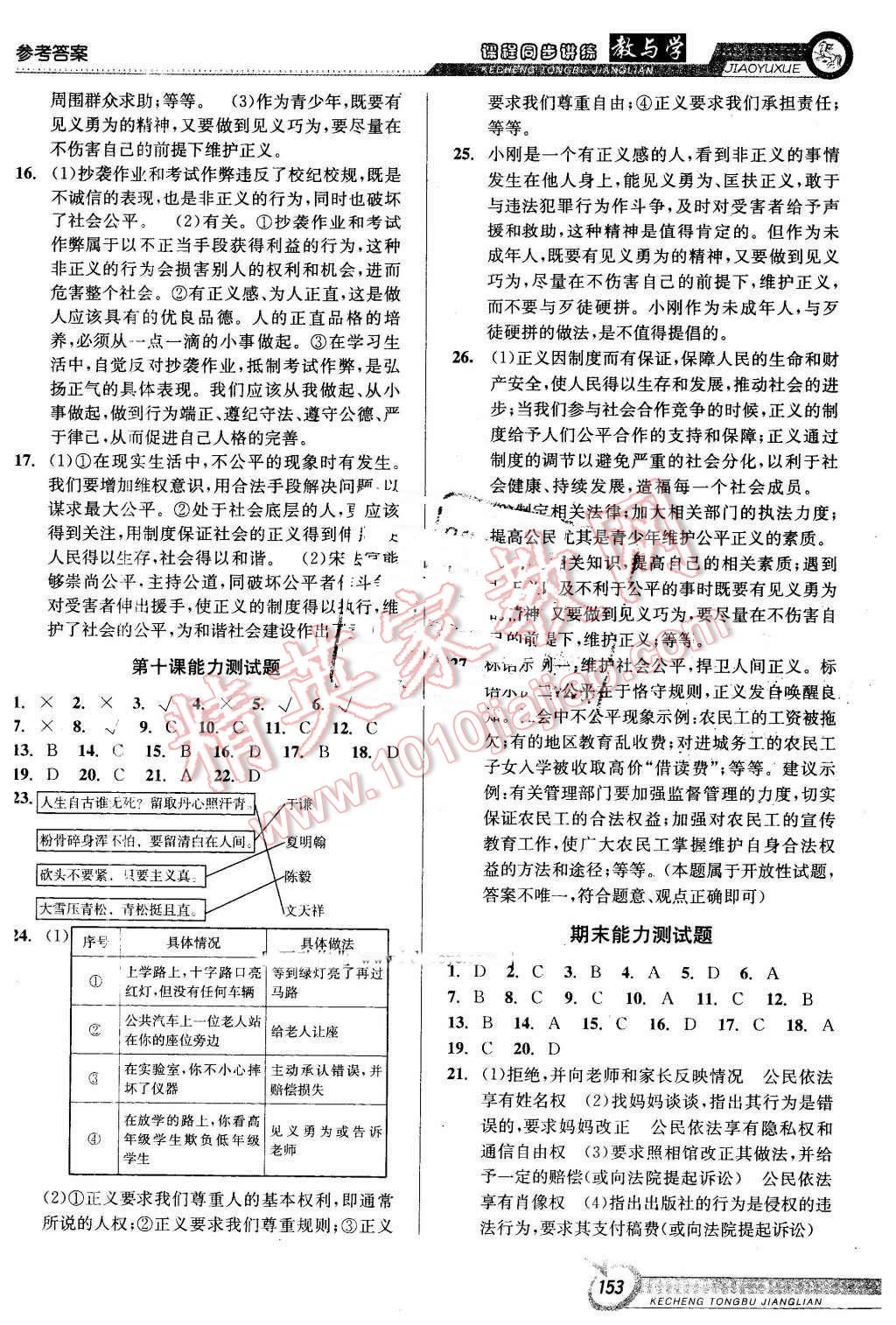 2016年教與學(xué)課程同步講練八年級(jí)思想品德下冊(cè)人教版 第15頁(yè)