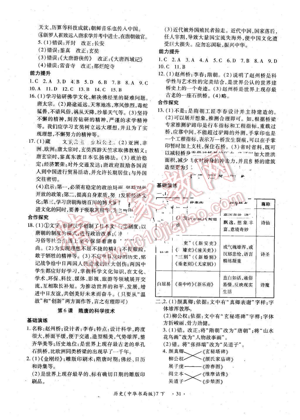 2016年一課一練創(chuàng)新練習七年級歷史下冊中華書局版 第3頁