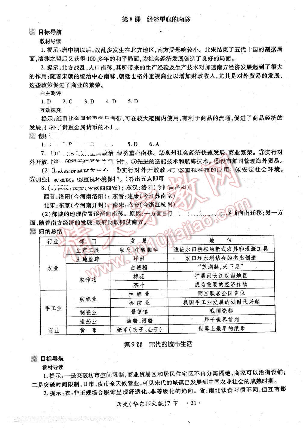 2016年一課一練創(chuàng)新練習(xí)七年級歷史下冊華師大版 第7頁