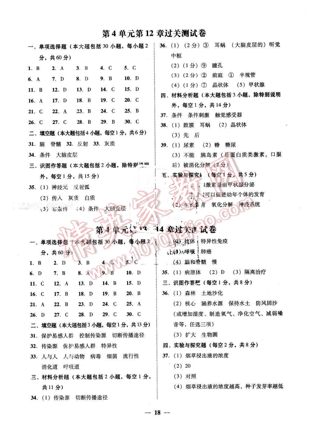 2016年易百分百分导学七年级生物学下册北师大版 第2页