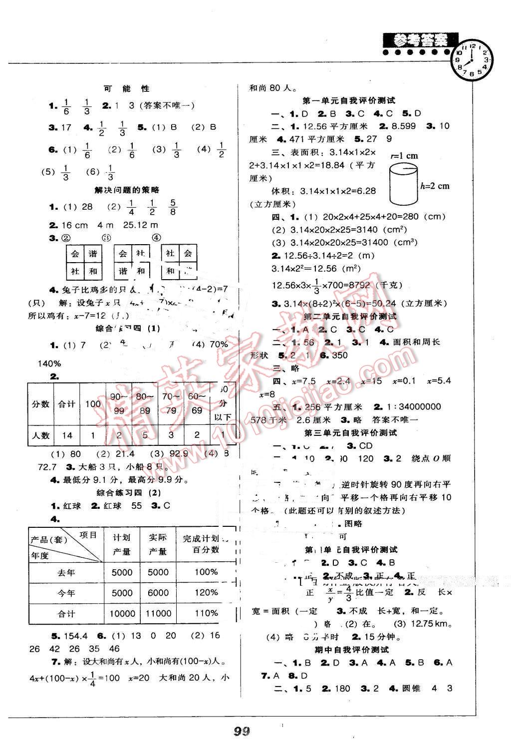 2015年新課程能力培養(yǎng)六年級數(shù)學下冊北師大版 第7頁