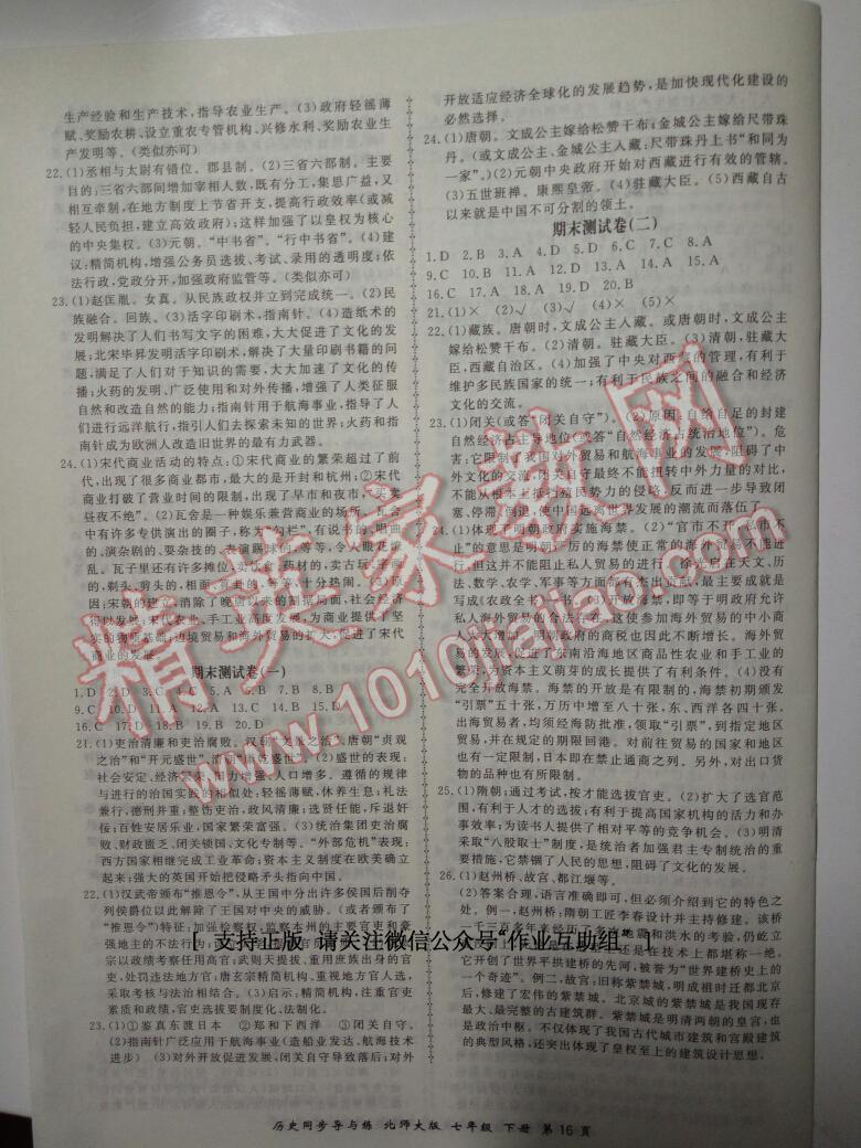 2015年新學(xué)案同步導(dǎo)與練七年級歷史下冊北師大版 第46頁