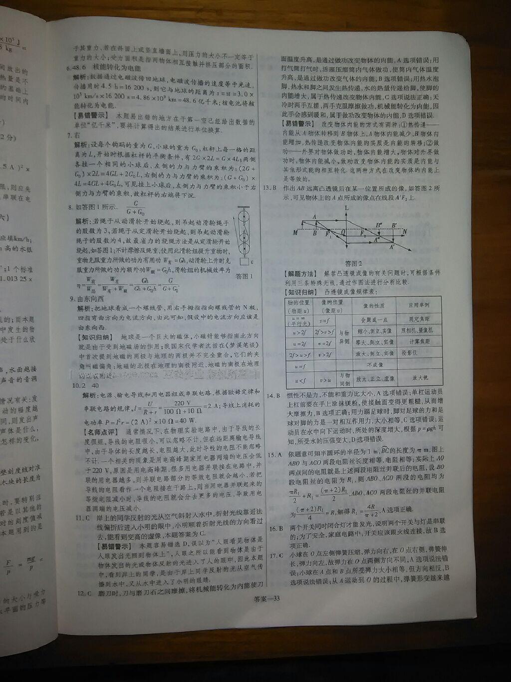 2015年金考卷安徽中考45套匯編第6年第5版物理 第27頁(yè)