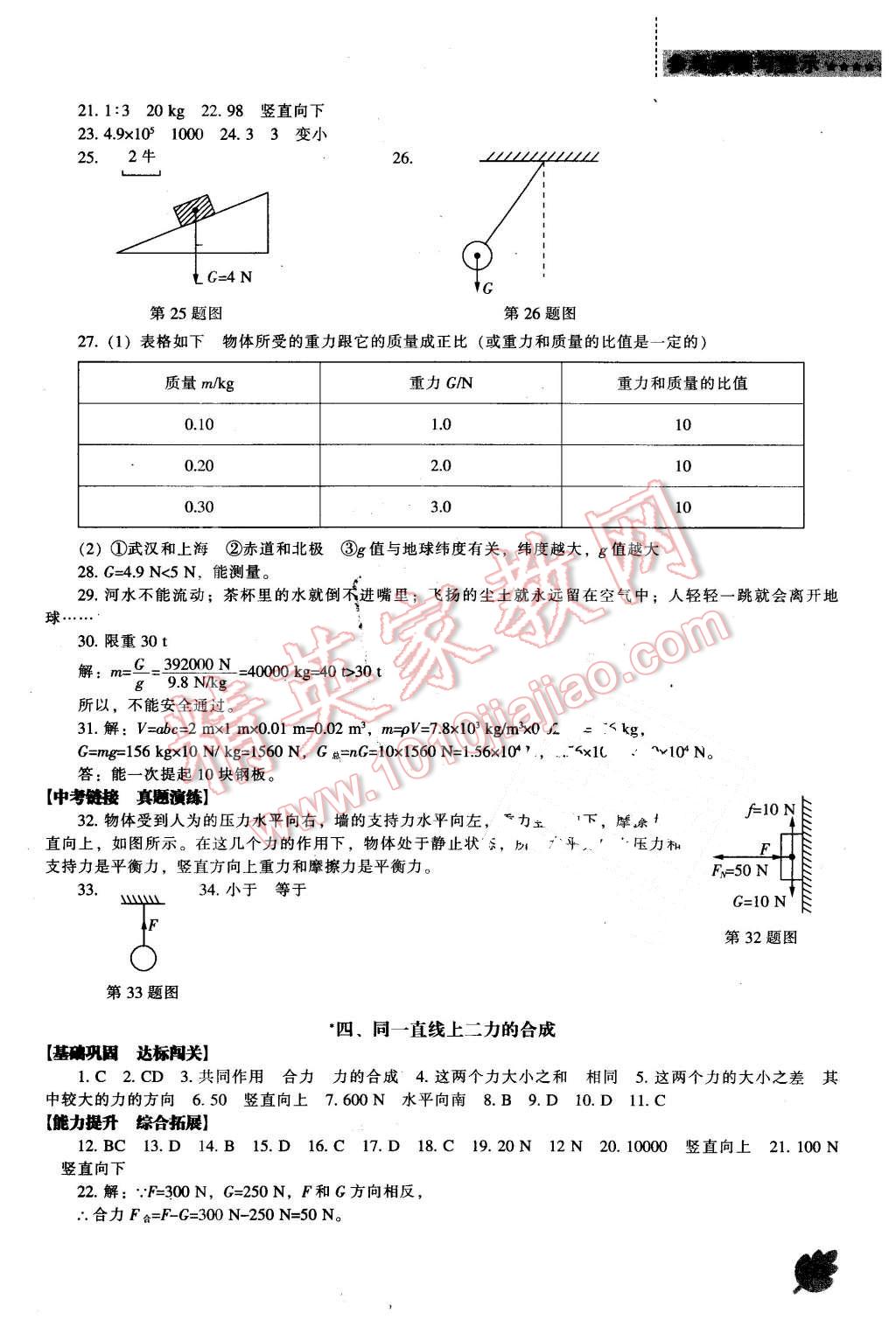 2016年新課程物理能力培養(yǎng)八年級下冊北師大版 第5頁