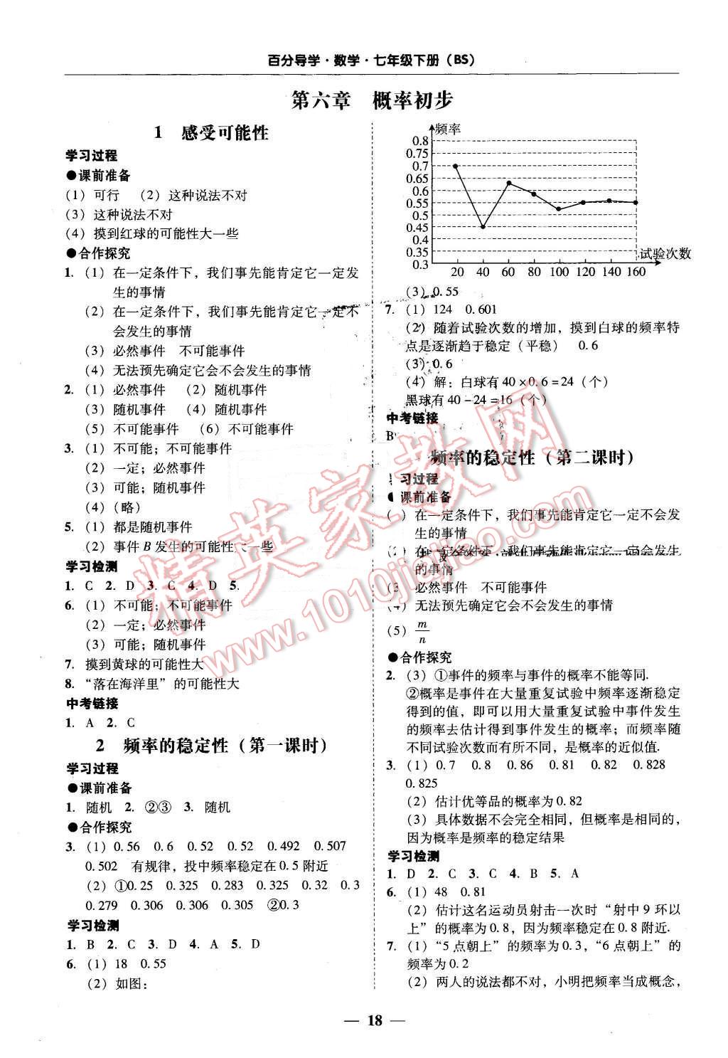 2016年易百分百分導(dǎo)學(xué)七年級數(shù)學(xué)下冊北師大版 第18頁