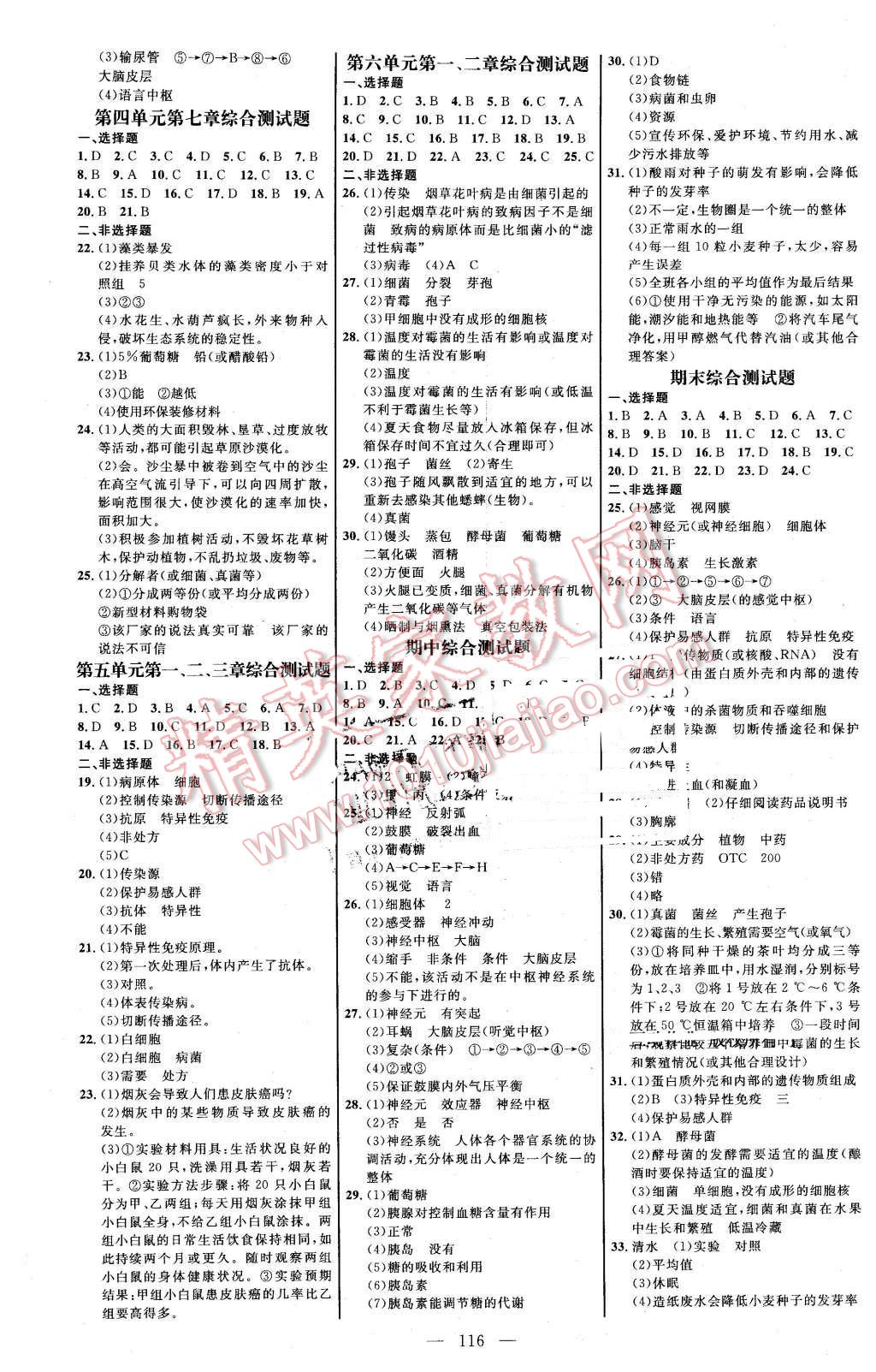 2016年细解巧练七年级生物下册鲁科版 第7页