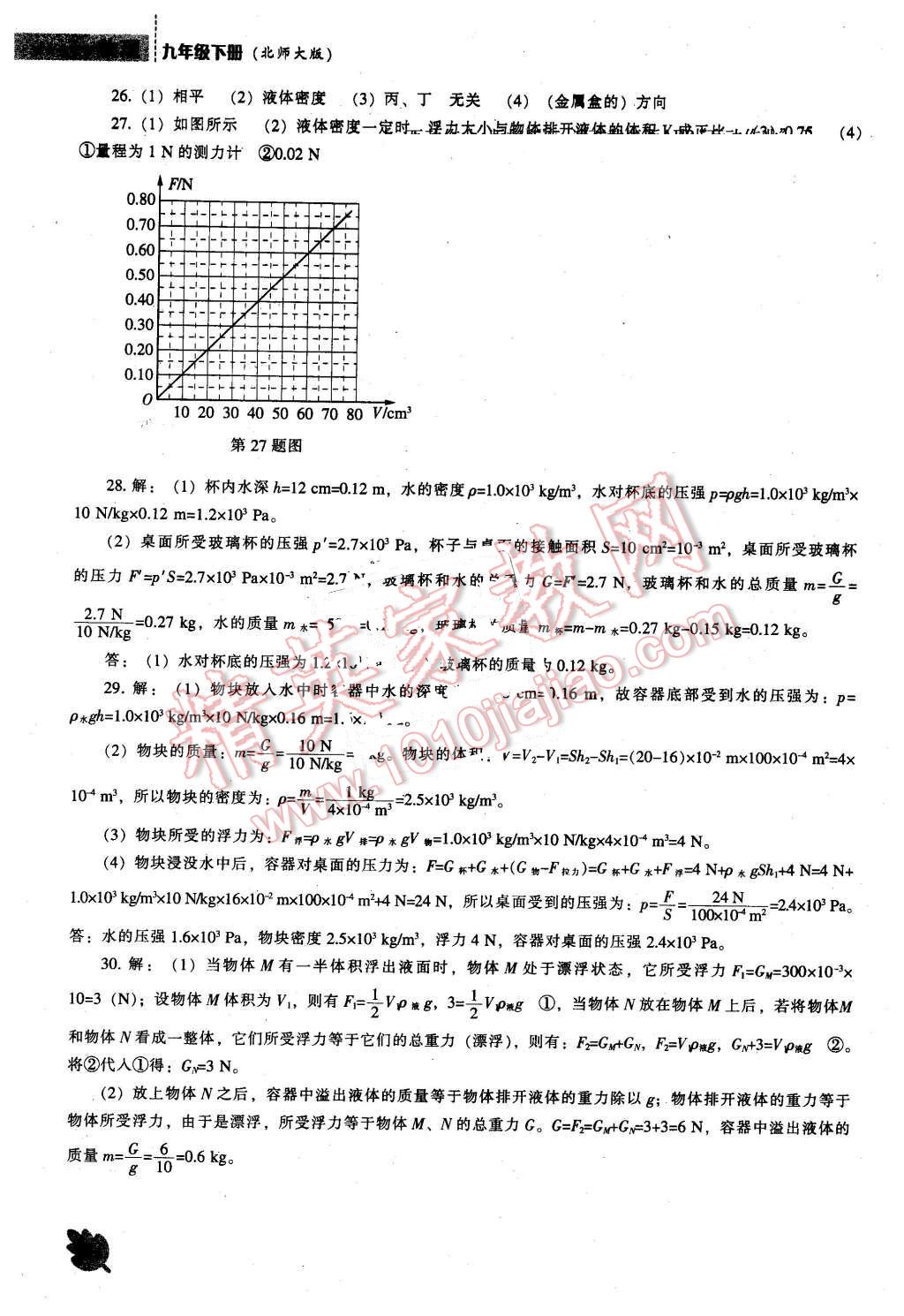 2016年新課程物理能力培養(yǎng)九年級下冊北師大版 第18頁