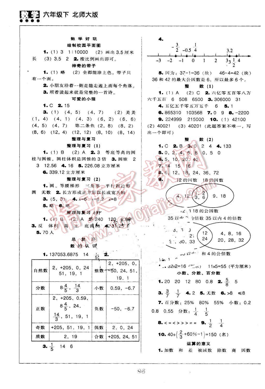 2015年新课程能力培养六年级数学下册北师大版 第4页