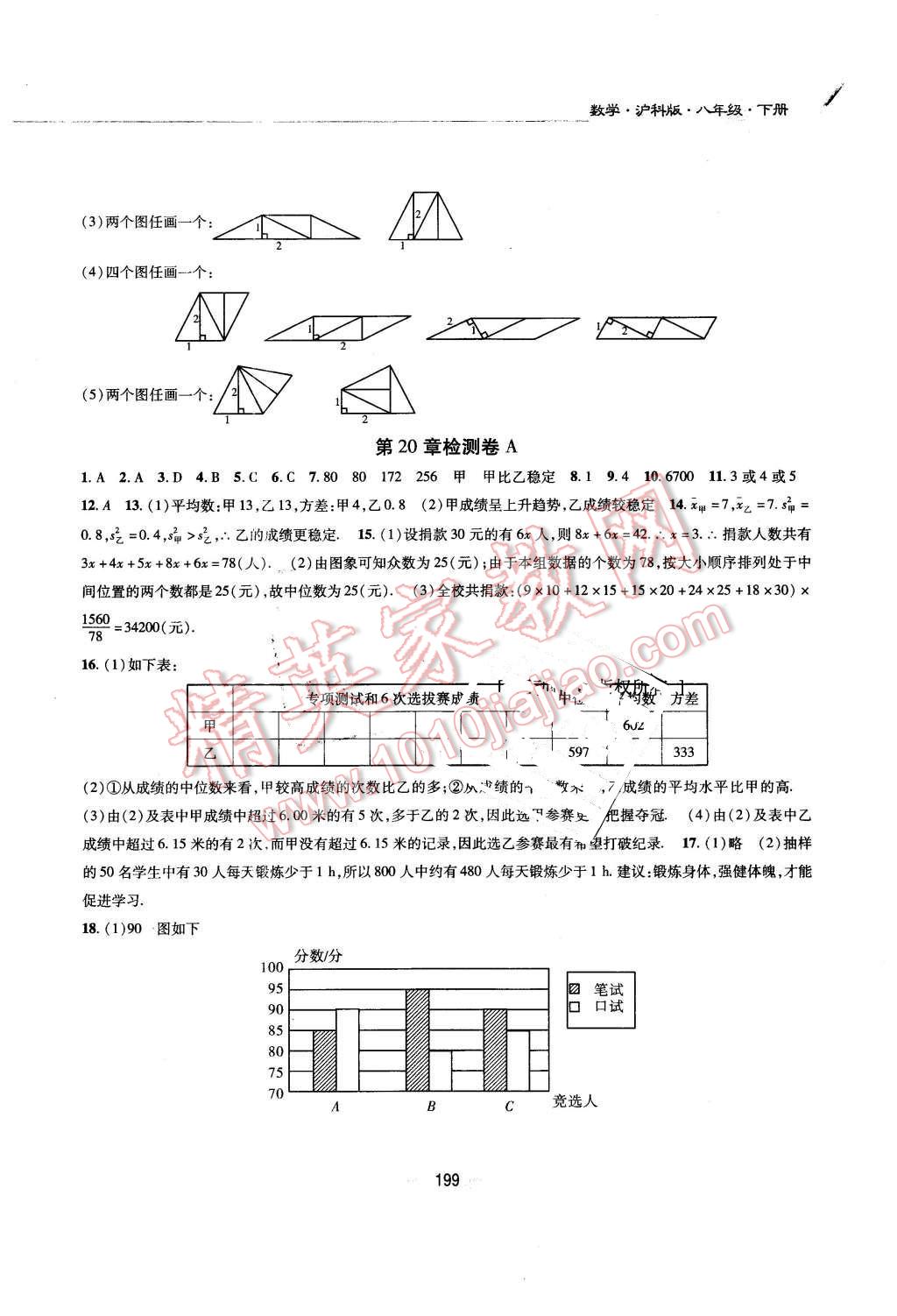 2016年新編基礎(chǔ)訓(xùn)練八年級數(shù)學下冊滬科版黃山書社 第21頁