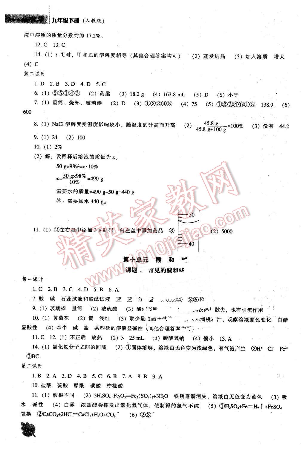 2016年新課程化學(xué)能力培養(yǎng)九年級(jí)下冊(cè)人教版 第3頁(yè)