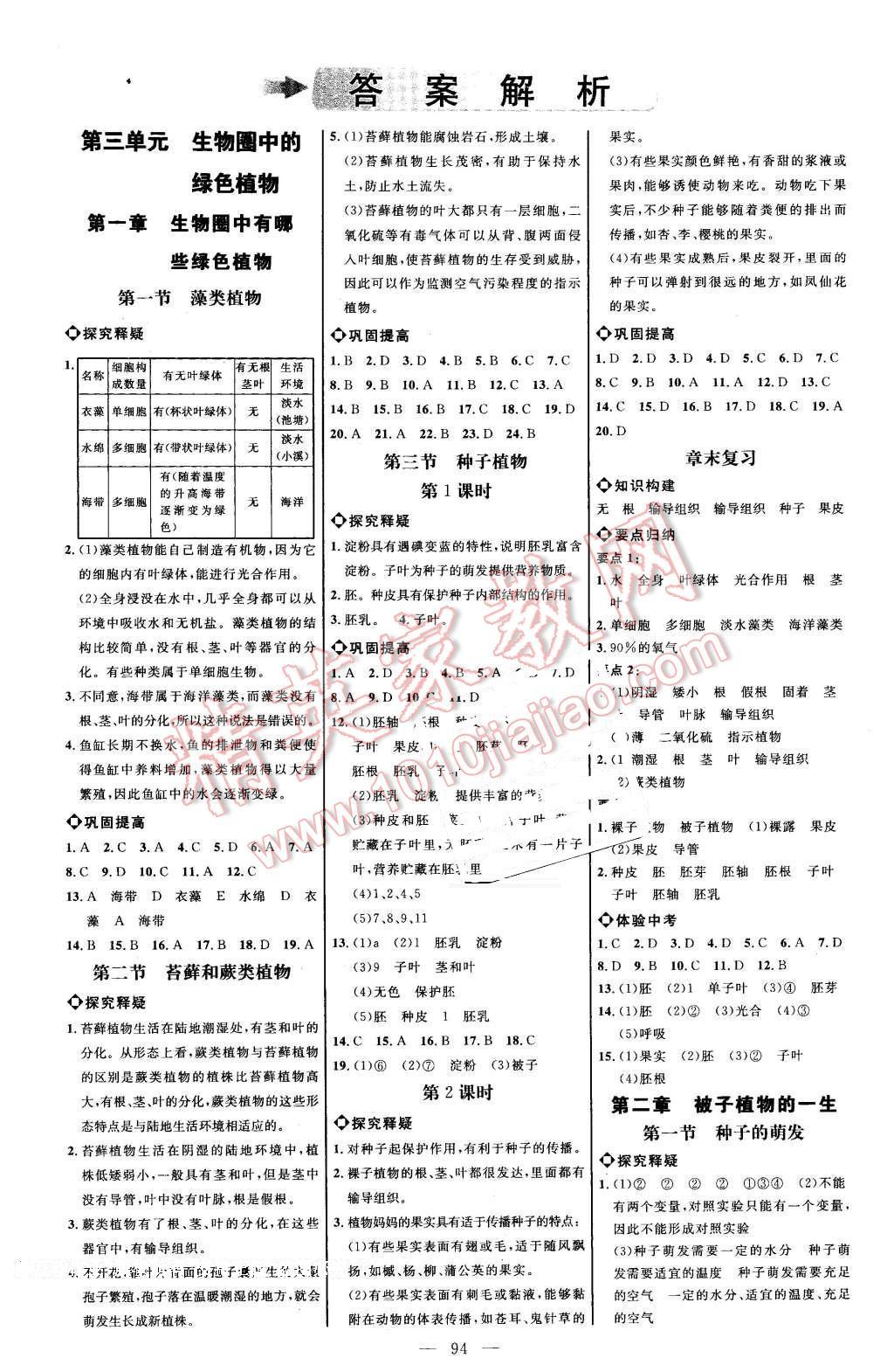 2016年細(xì)解巧練六年級生物下冊魯科版 第1頁