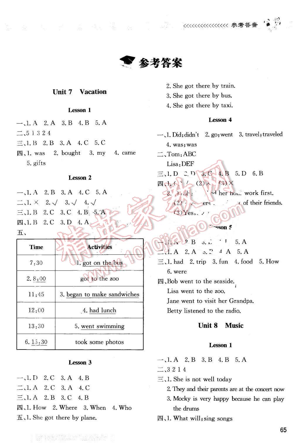 2015年課堂精練六年級(jí)英語(yǔ)下冊(cè)北師大A版 第6頁(yè)