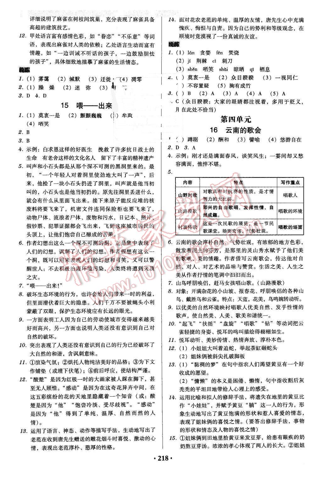 2016年百年学典广东学导练八年级语文下册人教版 第8页