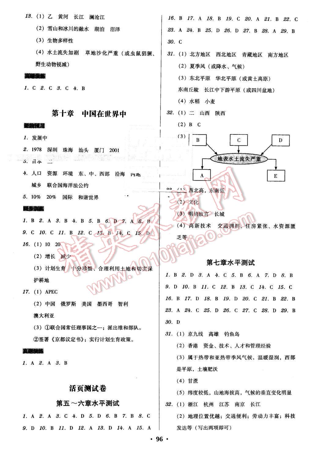 2016年百年學(xué)典廣東學(xué)導(dǎo)練八年級地理下冊人教版 第6頁