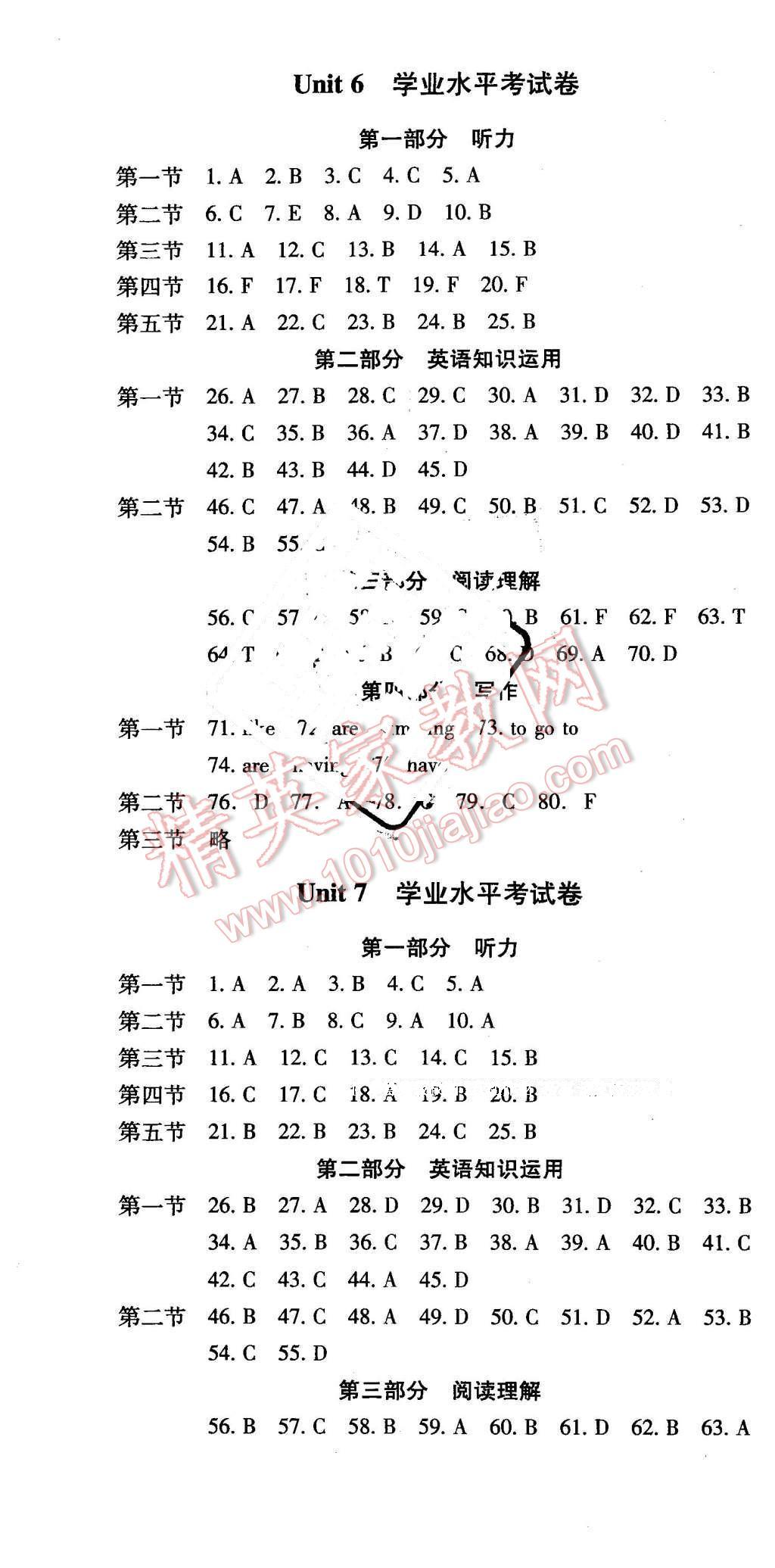 2016年云南省标准教辅优佳学案七年级英语下册人教版 第31页