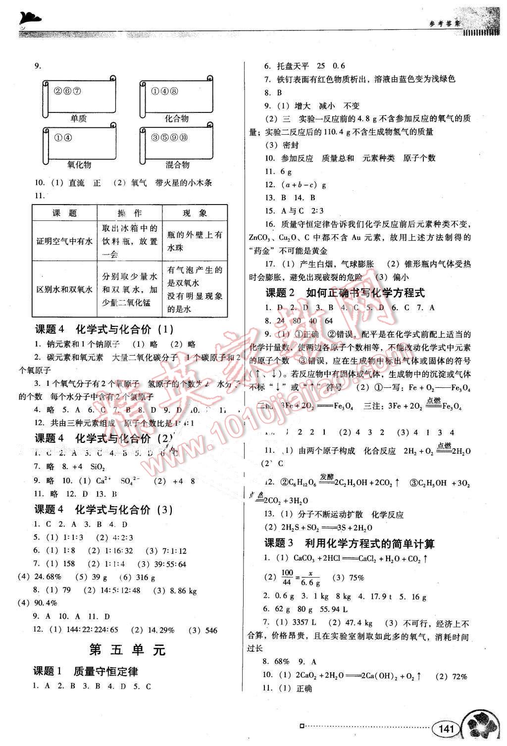 2015年南方新課堂金牌學案九年級化學全一冊人教版 第3頁