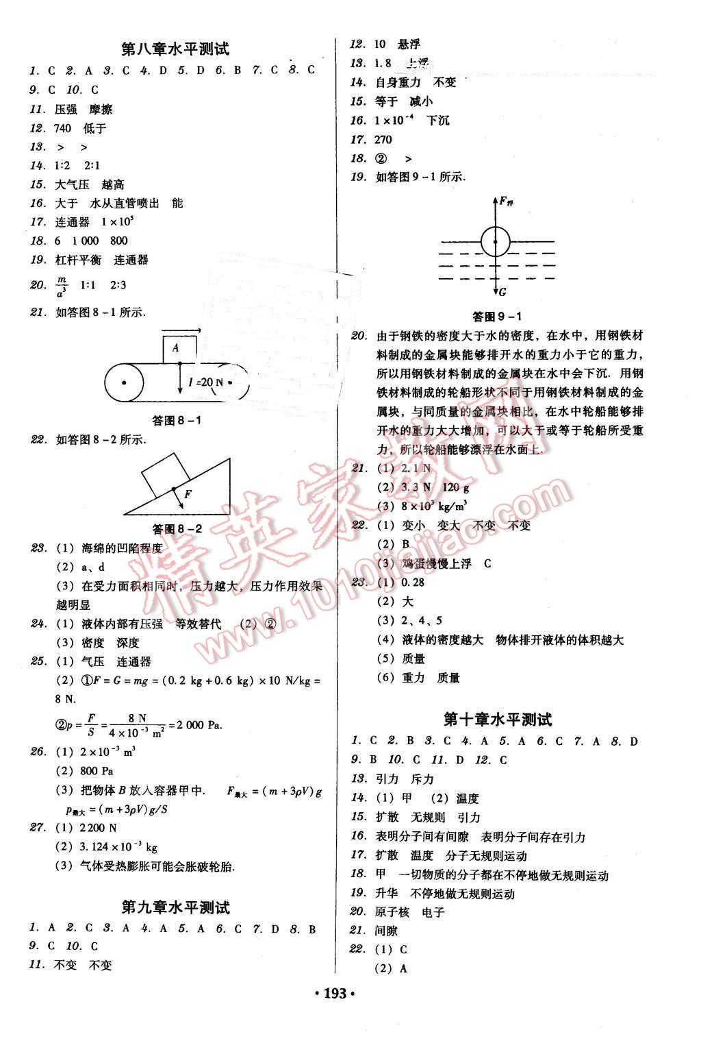 2016年百年学典广东学导练八年级物理下册粤沪版 第11页