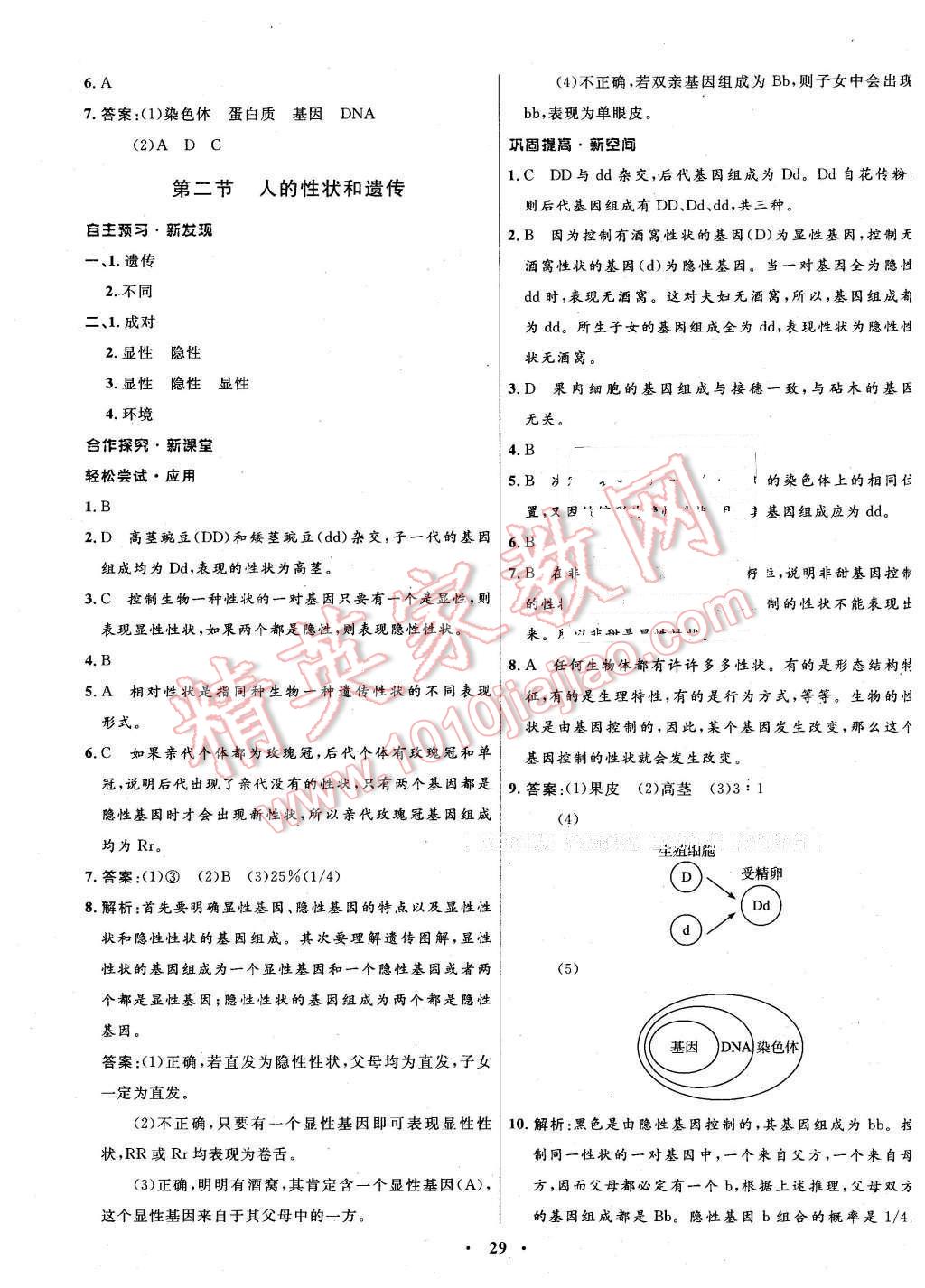 2015年南方新課堂金牌學(xué)案八年級(jí)生物學(xué)下冊(cè)蘇教版 第5頁(yè)