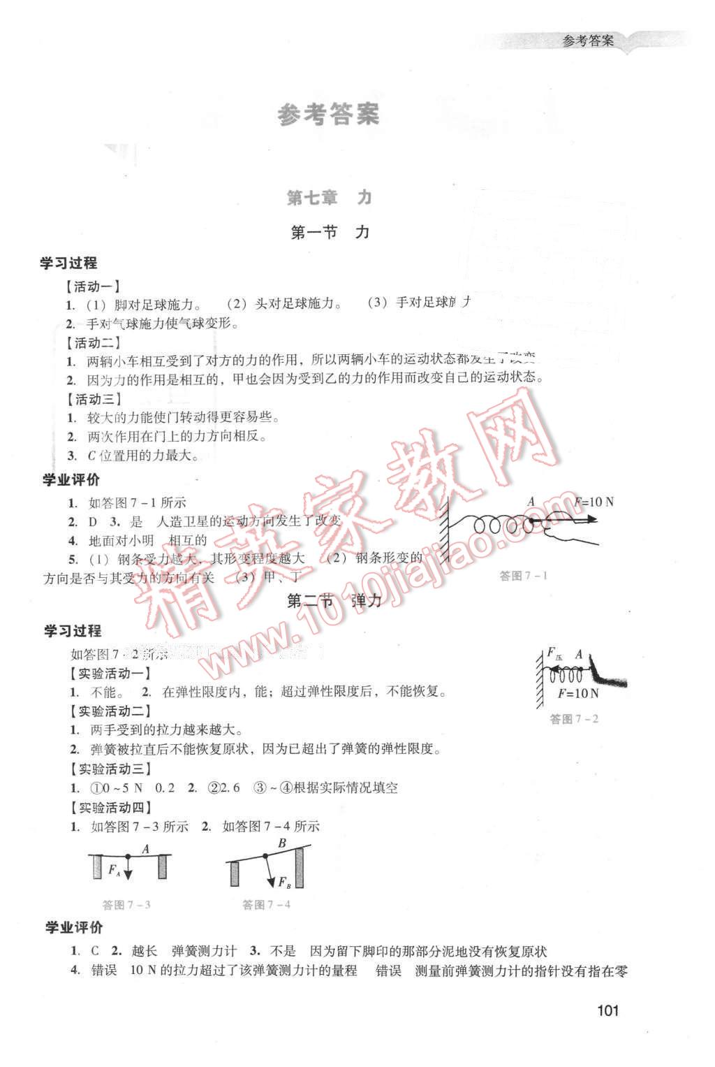 2016年陽光學業(yè)評價八年級物理下冊人教版 第1頁