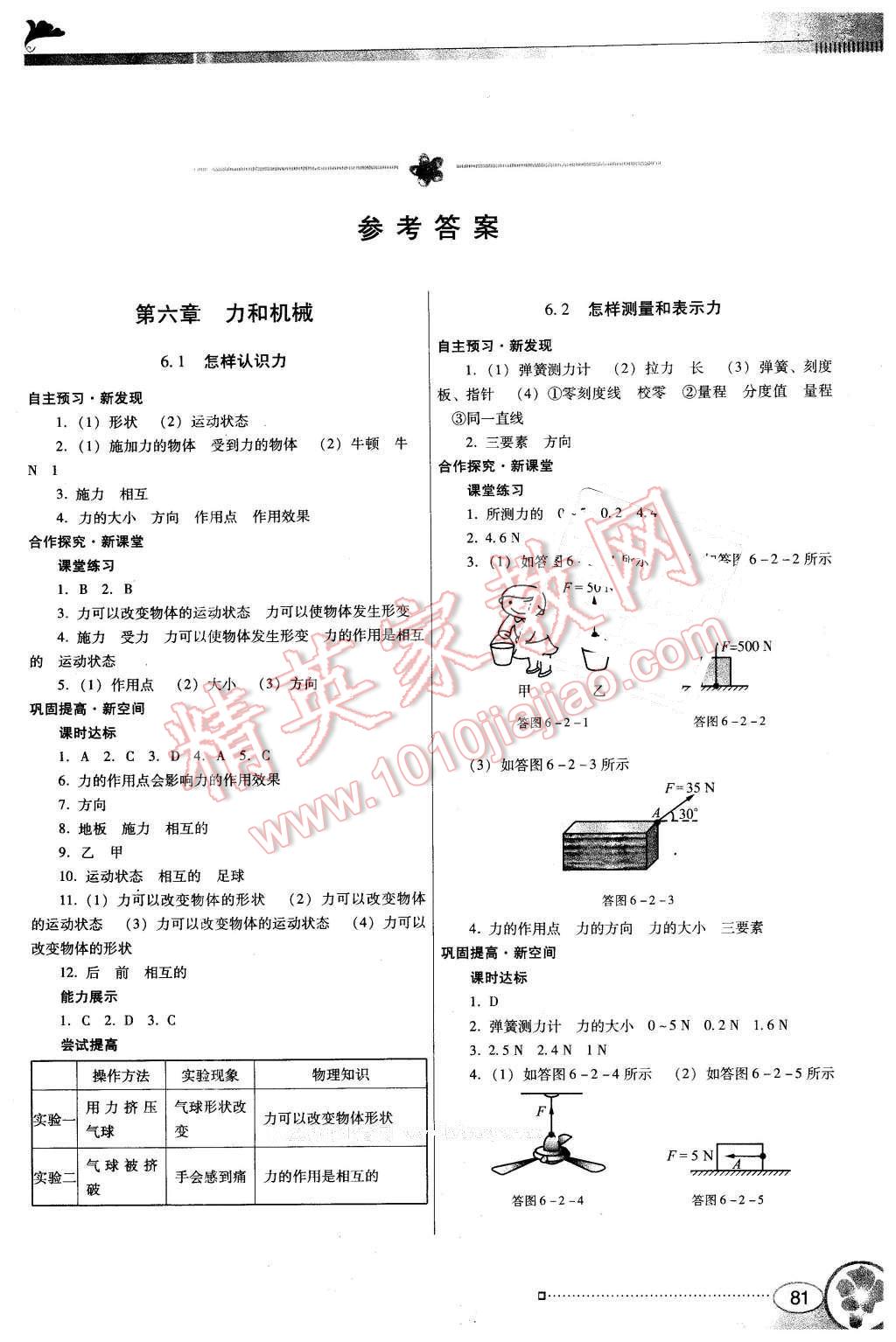 2015年南方新課堂金牌學(xué)案八年級(jí)物理下冊(cè)粵滬版 第1頁