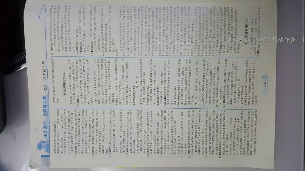 2016年陽光課堂金牌練習冊八年級語文下冊人教版 第42頁