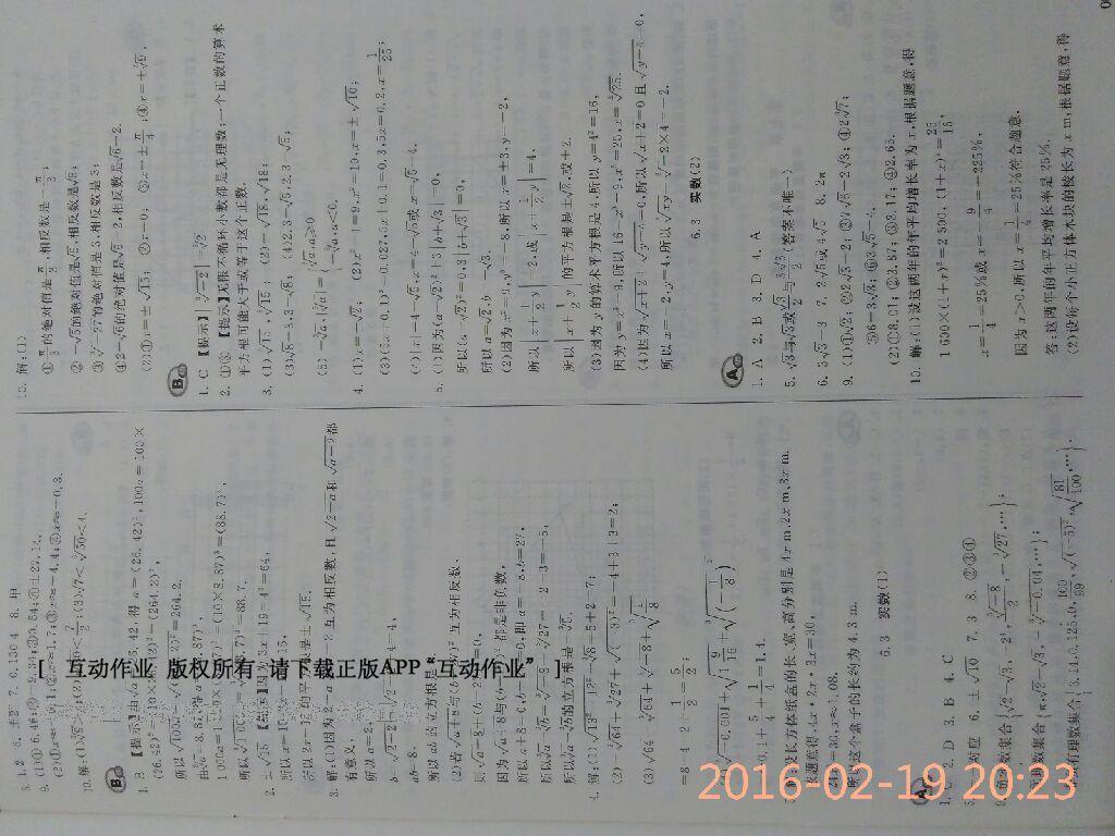 2015年学习质量监测七年级数学下册人教版 第135页