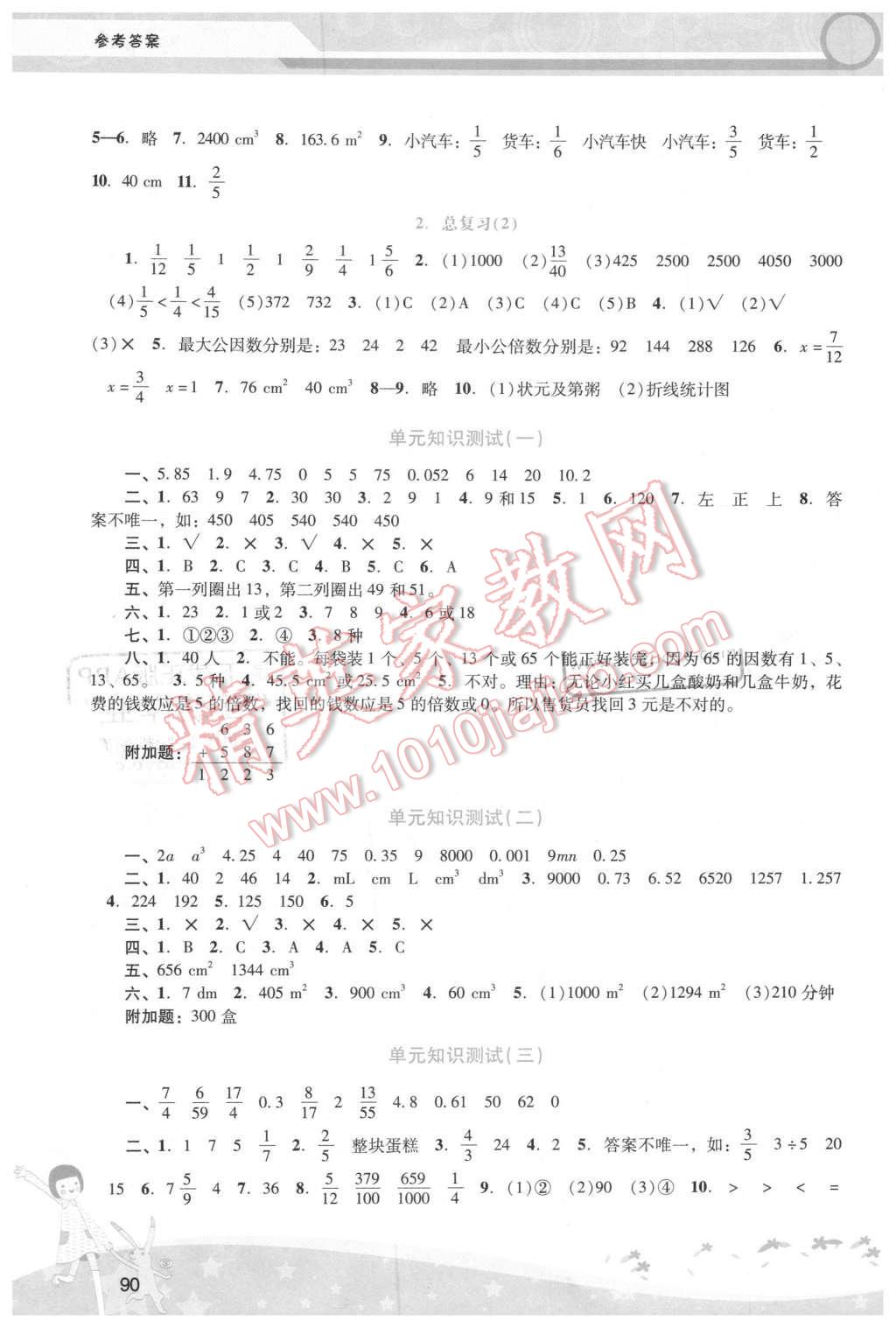 2016年自主與互動學(xué)習(xí)新課程學(xué)習(xí)輔導(dǎo)五年級數(shù)學(xué)下冊人教版 第5頁