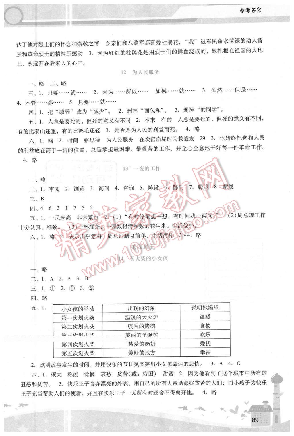 2016年自主与互动学习新课程学习辅导六年级语文下册人教版 第5页