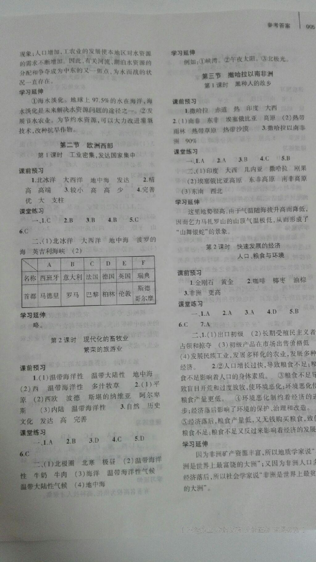 2016年基础训练七年级地理下册人教版仅限河南省内使用大象出版社 第35页